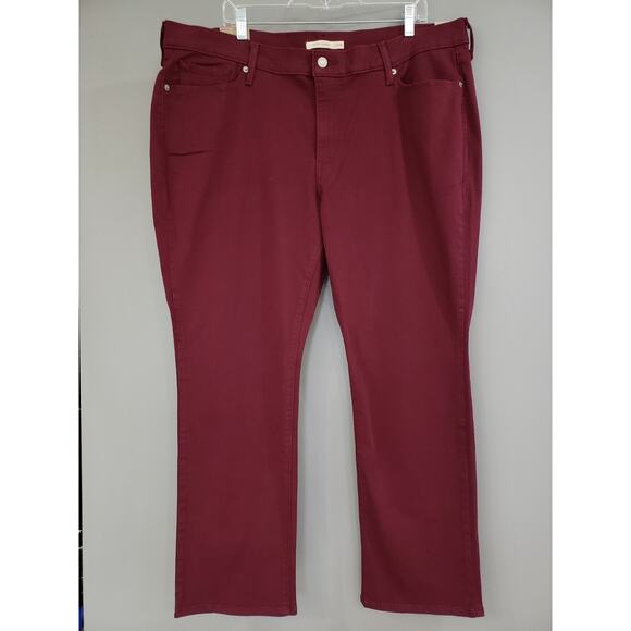 NEW Levis Women Plus Sz 22W Windsor Wine Stretch Mid Rise Classic Straight Jeans - Picture 1 of 6